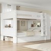 Polibi Full Size Bunk Bed with Built-In Bookshelves, Desk and Storage Space - 2 of 4