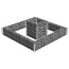 vidaXL Gabion Planter Galvanized Steel 47.2"x47.2"x7.8" - 4 of 4