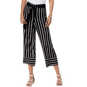 I.N.C International Concepts Womens Coastal Casual Wide Leg Pants, Black, Small - 1 of 1
