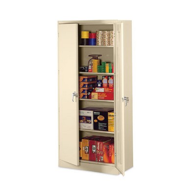 Putty Steel Freestanding Lockable Office Cabinet with Adjustable Shelving