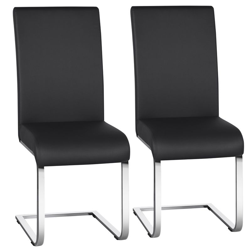 Yaheetech 2PCS PU Leather Dining Chairs Furniture for Kitchen, Dining Room, 1 of 10