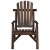 vidaXL Outdoor Adirondack-Style Patio Chair with Burned-Look Finish - Durable Solid Spruce Wood - 26.8x33.9x40.6 inches - 3 of 4