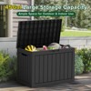 FURNIinspire Deck Boxes, Portable Storage Box with Waterproof and Weather-resistant for Furniture Cushions Garden Tools, Black, 30.7"*17.1"*22" - 3 of 4