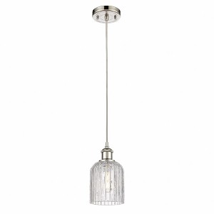 Bridal Veil - 1 Light Cord Hung Mini Pendant In Art Deco Style-9 Inches Tall and 5 Inches Wide - 1 of 1