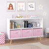 FONTOI Kids Bookcase and Bookshelf with Drawers, Bookcase Display Stand, Toy Storage Organizer for Bedroom, Playroom, White&Pink, 11.02"*23.62"*35.43" - 4 of 4