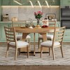 CAVINAS Round Dining Table Set for 4 Retro Dining Set Extendable Table with 16-inch Leaf and 4 Chairs for Kitchen - 2 of 4