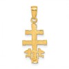 Black Bow Jewelry 14k Yellow Gold Small Caravaca Crucifix Cross Pendant, 11 x 26mm - 3 of 4