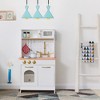 Teamson Kids Little Chef Boston Compact Farmhouse Play Kitchen with Realistic Sink, Oven,Microwave, and Accessories, White/Gold - 4 of 4