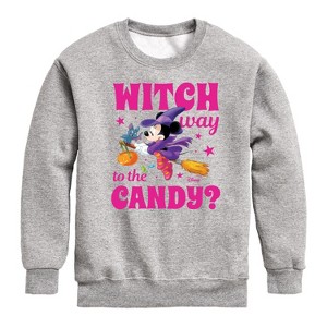 Boys' - Disney - Witch Way To The Candy Graphic Long Sleeve Fleece Sweatshirt - 1 of 4