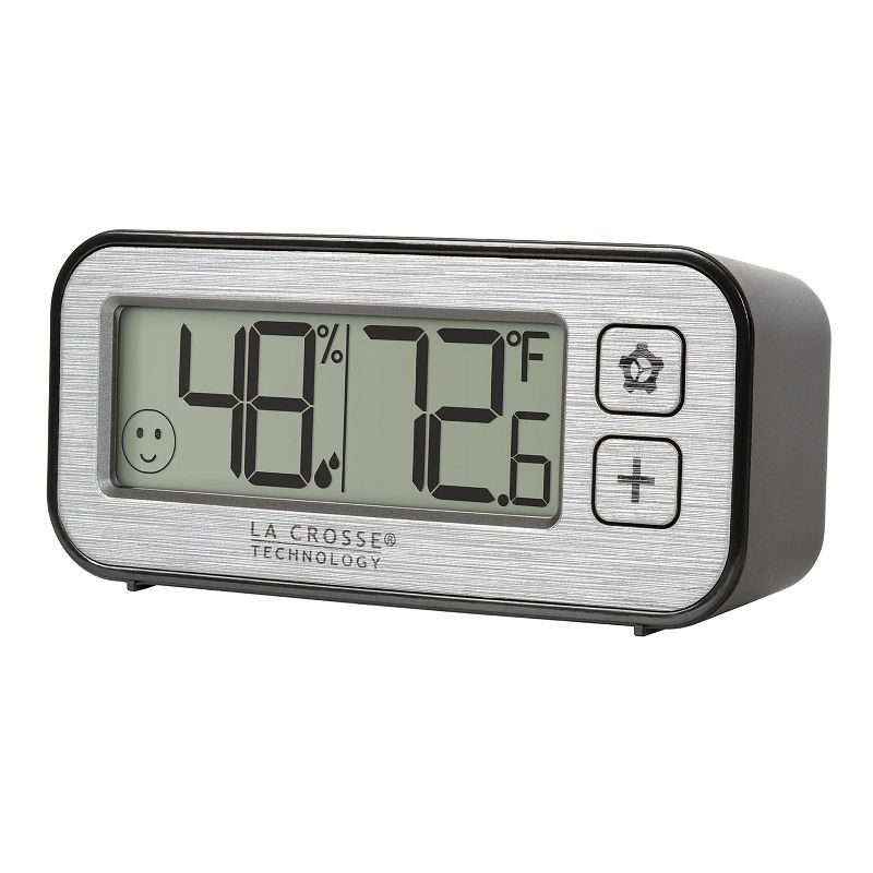 La Crosse Technology® Battery-Powered Mini Digital Alarm Clock with Comfort Meter, Indoor Temperature, and Humidity, 3 of 11