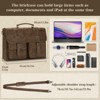 Leather Messenger Bag  Vintage Laptop Bag Waterproof Briefcases  Computer Shoulder Bag - 2 of 4
