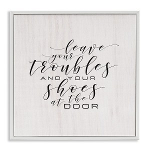 Stupell Industries Troubles & Shoes at Door, 24" x 24" - 1 of 4