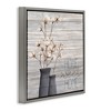 Stupell Industries Grey Home Sweet Cotton Flowers Floating Frame Canvas Art - 2 of 4