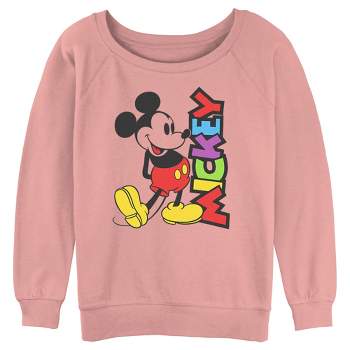 Women's Purple Slouchy Sweatshirt Mickey Mouse Dope Sweater Disney (Choose  Size)
