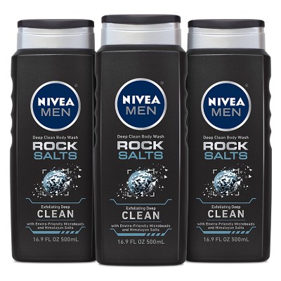 Nivea Men Body Wash Rock Salt - 3pk