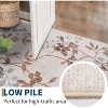 Acekool 2x6 Floral Runner Rug - Washable Vintage Non-Slip Kitchen Rug for Hallway, Entryway, Bedroom & Bathroom in Neutral Beige - 4 of 4
