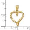 Black Bow Jewelry 14k Yellow Gold Diamond Cut Ribbon Heart Pendant - 4 of 4