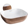ALFI  Isabella Plus Collection Rectangular Above Mount Basin with an Embossed Exterior, Smooth Interior, and Center Drain - 2 of 3