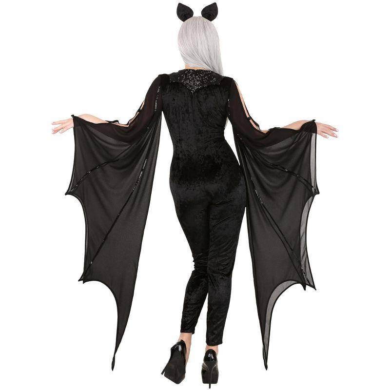 HalloweenCostumes.com Women's Midnight Bat Costume, 2 of 4