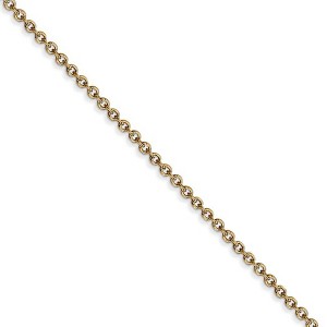 Black Bow Jewelry 1.6mm, 14k Yellow Gold Solid Link Cable Chain Necklace - 1 of 4