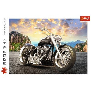 Trefl Black Motorcycle Jigsaw Puzzle - 500pc - 1 of 3