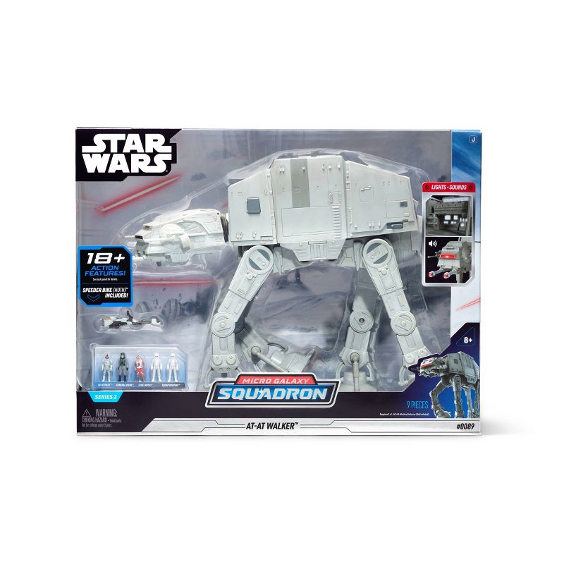 Star Wars Micro Galaxy Squadron AT-AT Walker Action Figure with Mini Figures Set - 9pc, 4 of 9