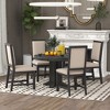 YOOCOZZ  5-Piece Extendable Round Dining Set with Table and Chairs - 2 of 4