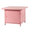 32" Square Aluminum 37000 BTUs Propane Fire Table with 2 Covers - Oakland Living
 - 2 of 4