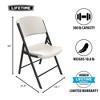 Lifetime Commercial Grade Folding Chair, 4-Pack, Almond (42803) - 2 of 4