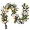 6 ft Pre-Lit Christmas Garland with Lights, Ball Ornaments, Leaves, Ribbon Bows & Pine Cones, Christmas Decorations for Mantle, Staircase, Doorway - 2 of 4