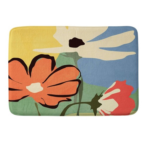 Deny Designs ThingDesign Modern Abstract Art Flowers Memory Foam Bath Mat - image 1 of 4