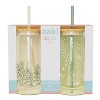 Zak Designs 2pc 20 fl oz Glass Hadley Tumblers with Lid and Straw - 4 of 4
