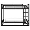 Kumasinova Minimalist Low-Floor Metal Bunk Bed with Full-Length Guardrails, Noise-Reducing Design Black Bed Frame for Kids/Teens/Guest Rooms - 4 of 4