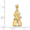 Black Bow Jewelry 10k Yellow Gold Oklahoma State Cowboys NCAA Large Pendant - 2 of 3