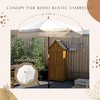 LAGarden 7 Ft Fringe Umbrella Replacement Canopy Top Cover Boho Outdoor Garden,Beige with Tassels,BH7W-01PC - 2 of 4
