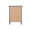 GlasFlength Nightstands Modern Three Drawer Bedside Table with Metal Handles Elegant Design for Bedroom Storage, Blue, 19"*15"*25" - 4 of 4