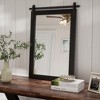 PAIHOME Bathroom Mirror with Wood Frame, Black Barn Door Vanity Mirror, Rectangle Wall Mirror, Rustic Farmhouse Wall Decor - 4 of 4