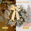 24 In Christmas Wreath With Lights for Front Door, Lighted Xmas Door Wreath with Ball Ornaments for Christmas Door Fireplace Decor - 4 of 4