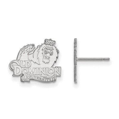 Black Bow Jewelry 10k White Gold Old Dominion Monarchs NCAA Post Earrings