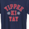 Women's - Instant Message - Yippee Ki Yay Athletic Christmas Short Sleeve Graphic T-Shirt - 2 of 4