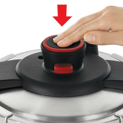T-fal 8qt Pressure Cooker, Clipso Stainless Steel Cookware: Ergonomic Stay-Cool Handle, Dishwasher-Safe, Includes Steamer Basket