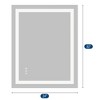 Aluminum Alloy Frameless LED Bathroom Mirror with Dual Light Strips, Adjustable Color Temperature 3000K/4000K/6000K, Anti-Fog, Horizontal/Vertical - 4 of 4