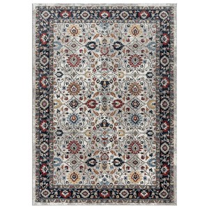 Gertmenian Kielo Tilly Traditional Floral Border Blue Ivory Red Indoor Polyester Area Rug - 1 of 4
