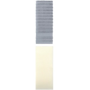 REGALWOVEN Solid Cotton Decorative Hand Towels for Bathroom Hotel and Spa 14" x 30"/13" x 30" 2 Pcs - 1 of 4
