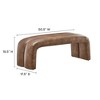 Modway Dax Bench – 50.5", Vegan Leather Upholstered Accent Bench - 3 of 4