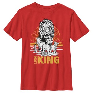 Boy's Lion King Savannah Sunset Crew T-Shirt - 1 of 4