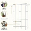 Portable Wardrobe Closet with 6 Shelves & 2 Hanging Rods - Multi-Layer Storage Organizer w/ Hooks, Free Standing Clothing Rack for Coat - 3 of 4