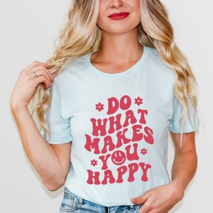Simply Sage Market Makes You Happy Flowers Short Sleeve Tee - 1 of 4