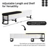 68-76"W Extendable TV Stand TV Console Entertainment Center Media Console with 3 Drawers and Adjustable Legs for TVs Up to 75", White+Black-ModernLuxe - 4 of 4