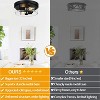 Itopfox Black Flush Mount Ceiling Light Fixtures, 2-Light Farmhouse with Seeded Glass Lampshade, Industrial Flush Mount Light for Hallway, Kitchen - 2 of 4
